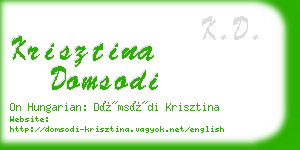 krisztina domsodi business card